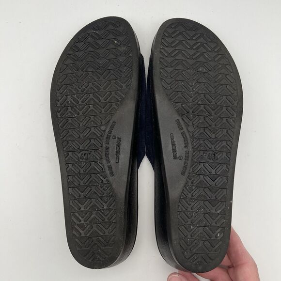 Fly Flot Blue Suede Anti Shock Anatomic Slide Cushioned Sandals Women US 8 Italy - Picture 9 of 11